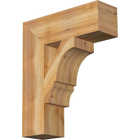 Ekena Millwork Balboa Block Rough Sawn Bracket, Western Red Cedar, 6"W x 20"D x 24"H BKT06X20X24BOA05RWR